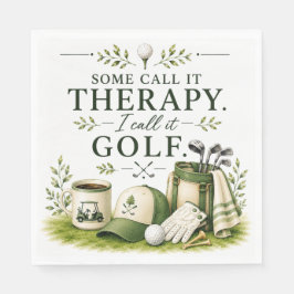 Servilleta De Papel Equipo de golf con texto en verde