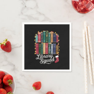 Servilleta De Papel Equipo de la Biblioteca de Navidad Amantes de los