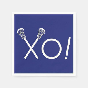 Servilleta De Papel Equipo de Lacrosse Azul