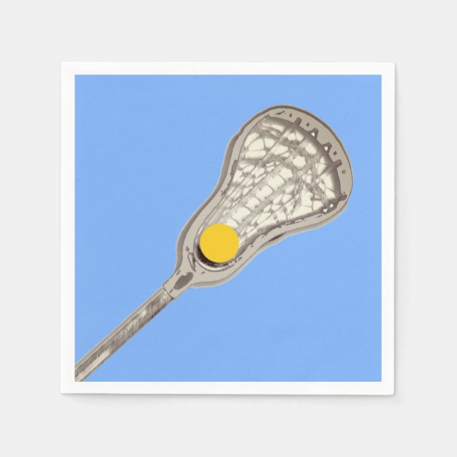 Servilleta De Papel Equipo de Lacrosse Azul Claro (Anverso)