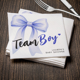 Servilleta De Papel Equipo de lazo azul niño cinta bebé lindo Shower
