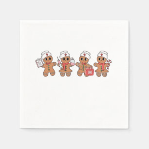 Servilleta De Papel Equipo de Navidad Santa Pan de Jengibre Enfermería