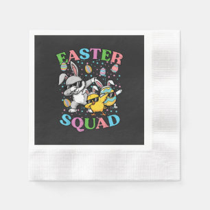 Servilleta De Papel Equipo de Pascua Conejo Huevo Pollo Dab Equipo A j