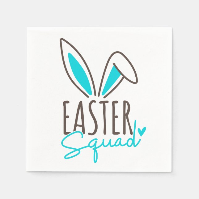 Servilleta De Papel Equipo de Pascua Familiar a Juego (Anverso)