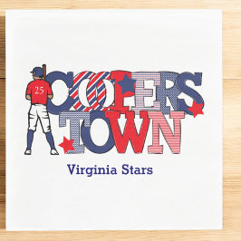 Servilleta De Papel Equipo de Personalizado Patriótico del Béisbol de