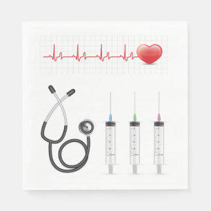 Servilleta De Papel Equipo Médico Latido Salud