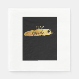Servilleta De Papel Equipo Novia,Servilletas de Dama de Honor-Negro y