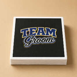 Servilleta De Papel Equipo Novio Fiesta de Boda Audaz