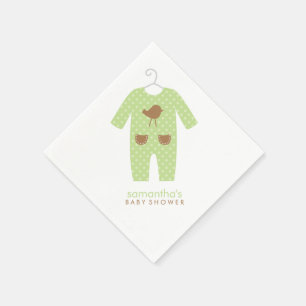 Servilleta De Papel Equipo verde Baby Shower del bebé