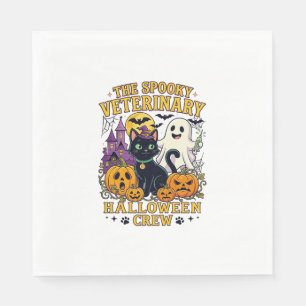 Servilleta De Papel Equipo Veterinario Espeluznante de Halloween Gato