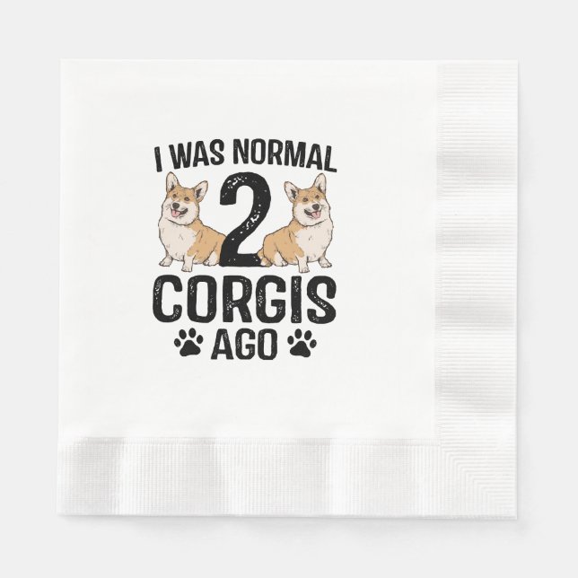 Servilleta De Papel Era normal hace 2 Corgis Perro (Anverso)