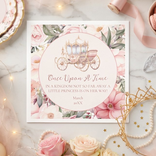 Servilleta De Papel Érase una Vez Fiesta de Bebé Princesa Rosa (Subido por el creador)