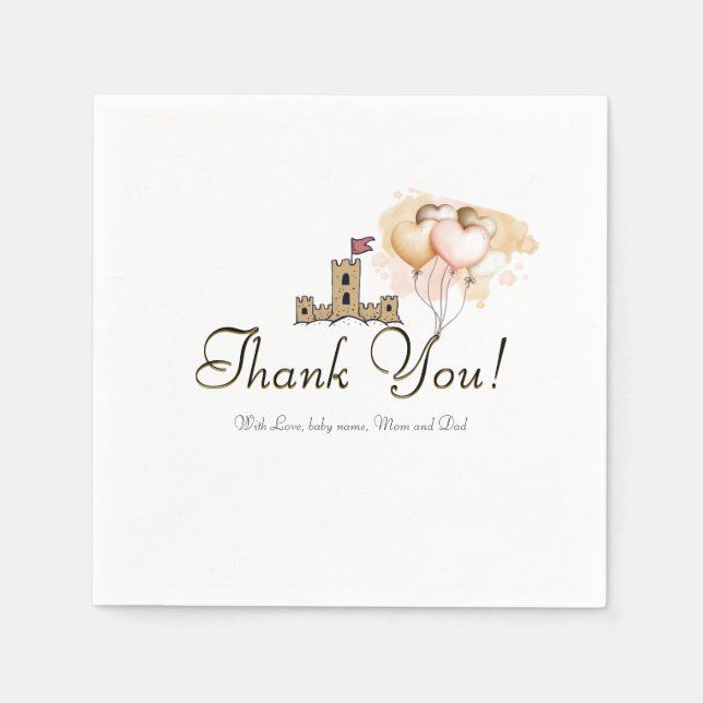 Servilleta De Papel Érase una vez una tierra de alegría (Anverso)