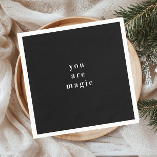 Servilleta De Papel "Eres mágico" Navidades negros Napkin Festividad