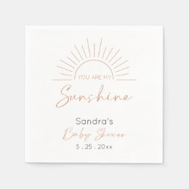 Servilleta De Papel Eres Mi Baby Shower Moderno Sunshine Boho