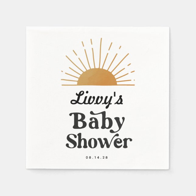 Servilleta De Papel Eres mi Baby Shower Sunshine (Anverso)