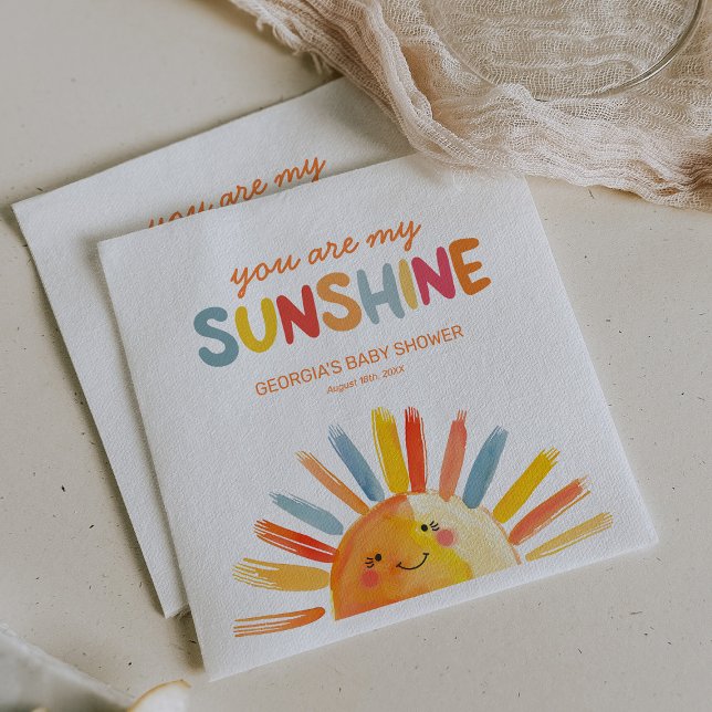 Servilleta De Papel Eres Mi Baby Shower Sunshine (Subido por el creador)