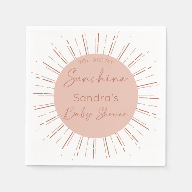 Servilleta De Papel Eres Mi Baby Shower Sunshine (Anverso)