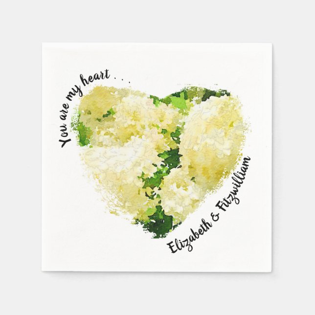 Servilleta De Papel Eres mi corazón. ... Annabelle Hydrangeas (Anverso)