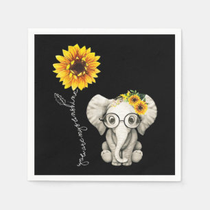 Servilleta De Papel Eres Mi Elefante Hippie Sunflower Sunshine