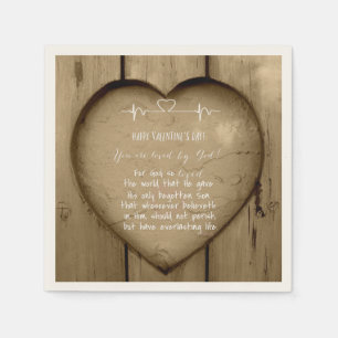 Servilleta De Papel Eres querido John 3.16 Christian Valentine