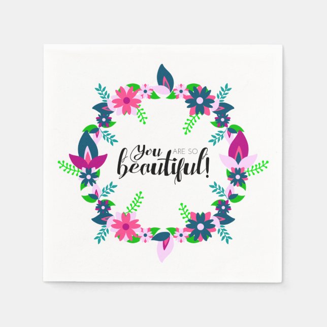Servilleta De Papel ¡Eres tan hermosa! (Anverso)