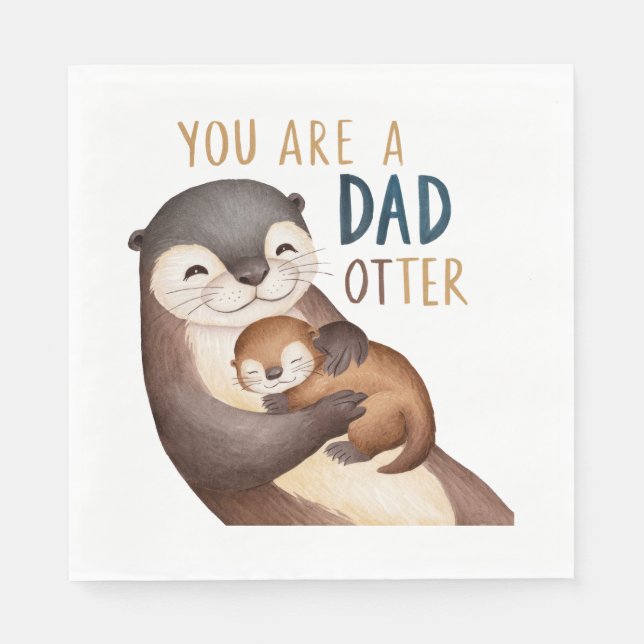 Servilleta De Papel Eres Un Otter De Papá (Anverso)