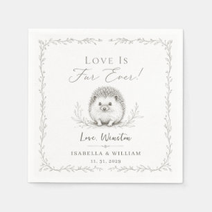 Servilleta De Papel Erizo de bodas personalizado regalo de mascota rec