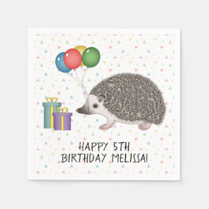 Servilleta De Papel Erizo Pigmeo Africano Animal - Feliz Cumpleaños