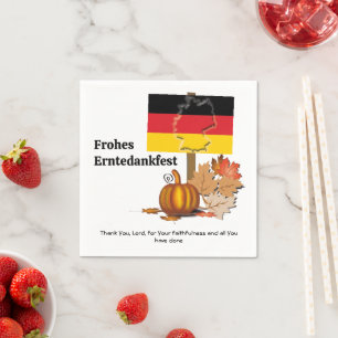 Servilleta De Papel Erntedankfest AGRADECIMIENTO Alemán