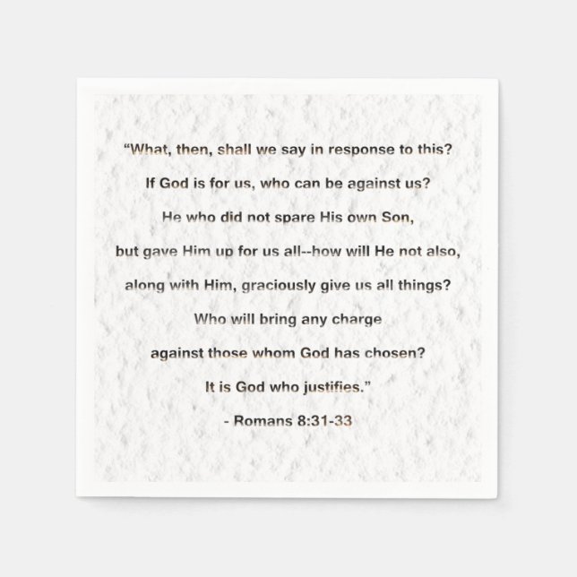 Servilleta De Papel Es Dios quien justifica el cristianismo (Anverso)