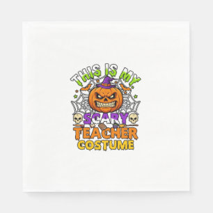 Servilleta De Papel Es Disfraz De Maestro Espantoso Haloween Bruja Cal