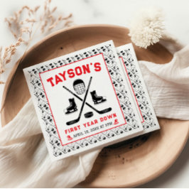 Servilleta De Papel Es el primer Fiesta de cumpleaños de hockey sobre