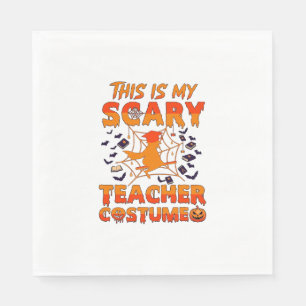 Servilleta De Papel Es Espantoso Traje De Maestro Bruja De Halloween T