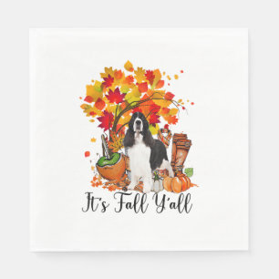 Servilleta De Papel Es Fall Y'all Springer Spaniel Dog Halloween Tha