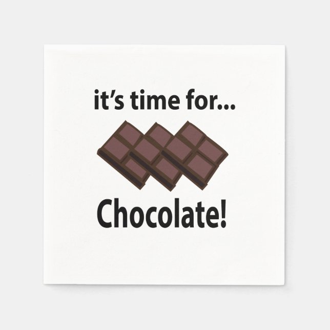 Servilleta De Papel Es hora del chocolate Fiesta de chocolate (Anverso)
