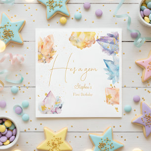 Servilleta De Papel Es la acuarela del niño de los cristales de cumple