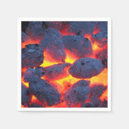 Servilleta De Papel Es la hora de barbacoa caliente grill carbón rojo 