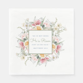 Servilleta De Papel Es la Pascua Floral de Risen | Resurrección