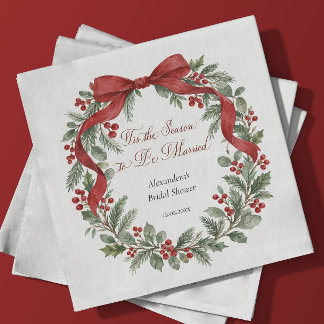 Servilleta De Papel Es la Temporada de Navidad Bridal Shower