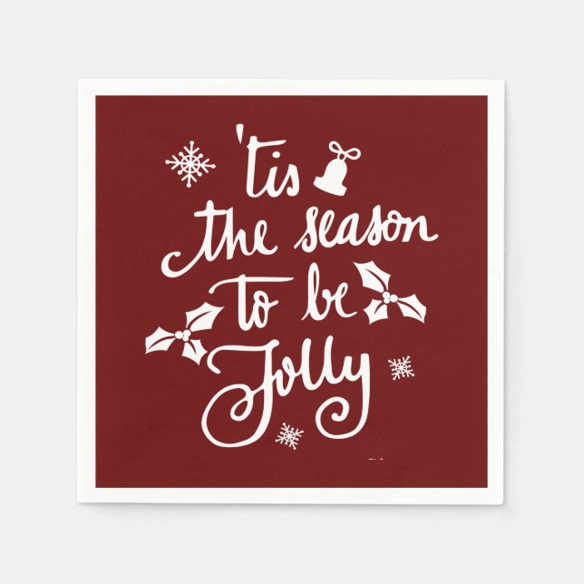 Servilleta De Papel es la temporada para ser alegre (Anverso)