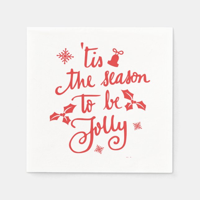Servilleta De Papel es la temporada para ser alegre (Anverso)