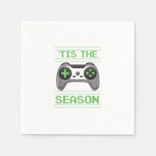 Servilleta De Papel Es La Temporada Videojuegos Navidad Xmas Jugador