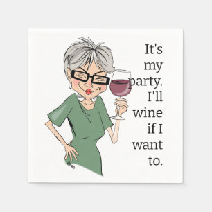 Servilleta De Papel Es mi Fiesta Personalizado Lady