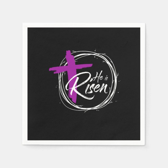 Servilleta De Papel Es Natividad Creciente Jesús Christus Cross Faith  (Anverso)