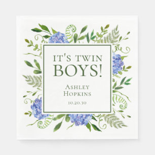 Servilleta De Papel Es regalo para Baby Shower de gemelos niños con Ho
