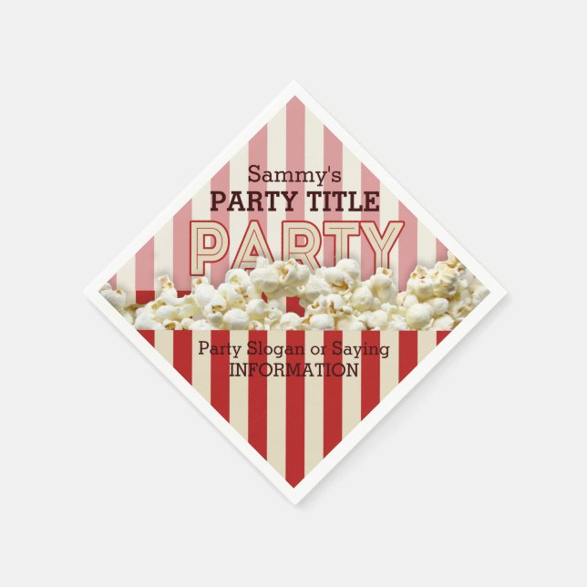 Servilleta De Papel ¡Es su fiesta de encargo que las servilletas (Borde)