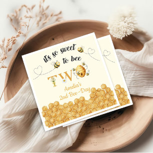 Servilleta De Papel Es Tan Dulce Cumpleaños 2 de Abeja