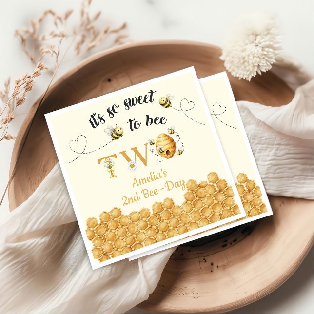Servilleta De Papel Es Tan Dulce Cumpleaños 2 de Abeja (Subido por el creador)