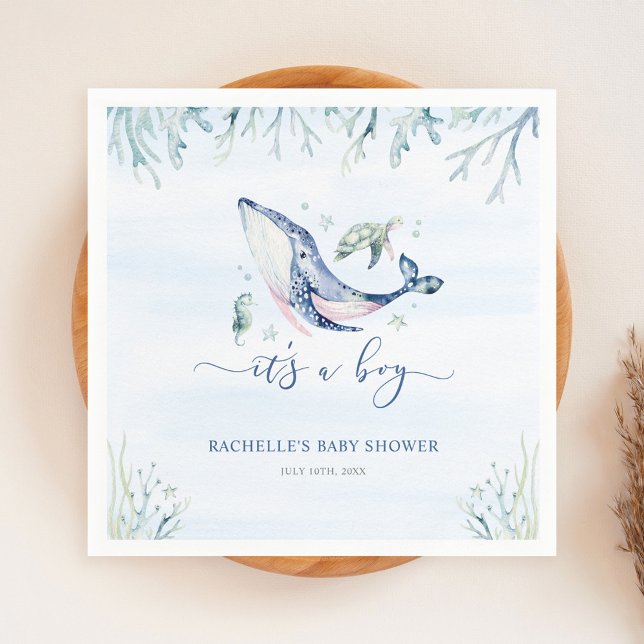 Servilleta De Papel Es un Baby Shower de Boy Under the Sea (Subido por el creador)